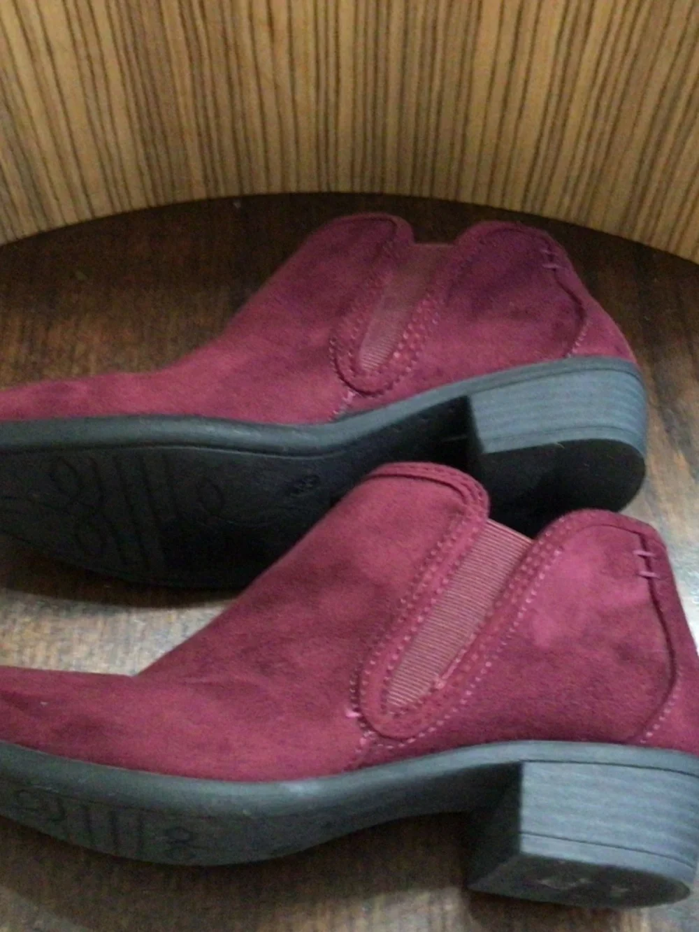 Maurices ankle boots in burgundy. Size 6 1/2. Very gently worn.